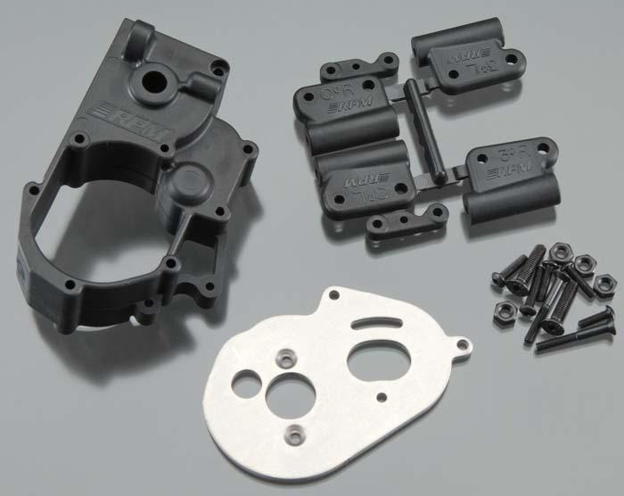 RPM 73612 Hybrid Gearbox Housing/Rear Mounts Traxxas Bandit Rustler Stamp Slash - PowerHobby