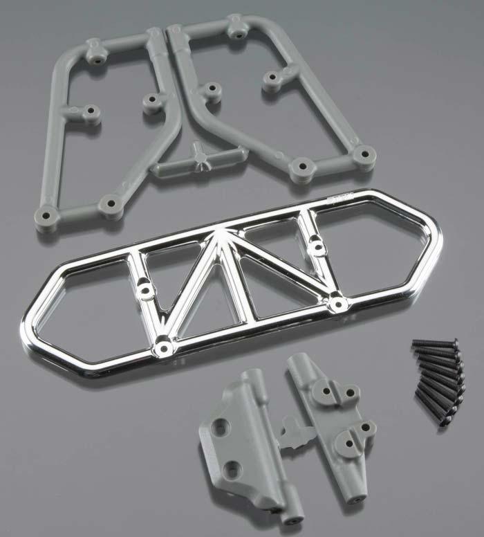 RPM 80123 Rear Bumper Chrome Traxxas Slash 4x4 - PowerHobby
