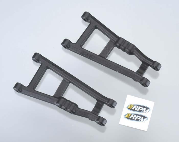 RPM 80182 Rear A-Arms Black (2) Traxxas Rustler/Stampede - PowerHobby