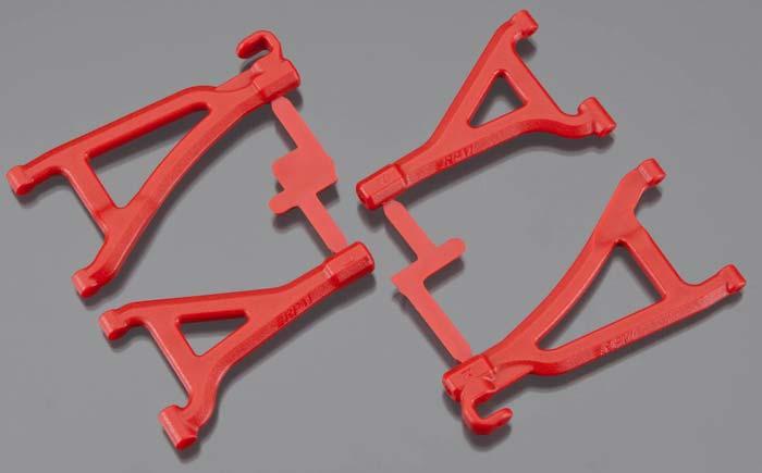 RPM 80699 Front Upper & Lower A-Arm Set Red Traxxas 1/16 E-Revo - PowerHobby