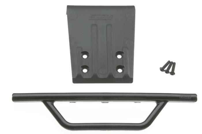 RPM 80952 Front Bumper & Skid Plate Black Traxxas Slash - PowerHobby