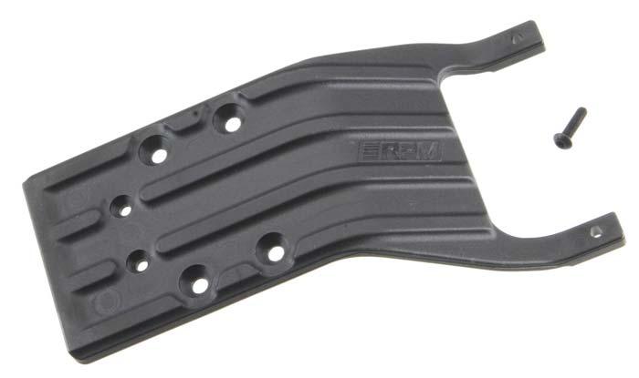 RPM 81242 Rear Skid Plate Black Slash 2WD - PowerHobby