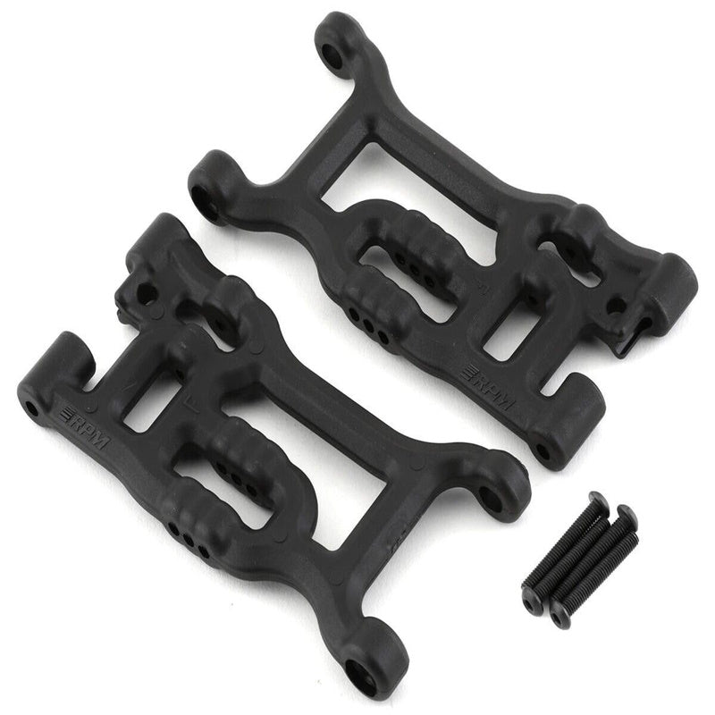 RPM RPM81662 Losi Tenacity/Lasernut Front A-Arm (Black) (2) - PowerHobby