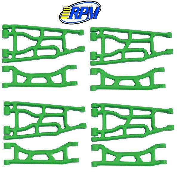 Traxxas X-Maxx RPM A-Arm Set Front Rear Upper Lower Suspension Arms Green - PowerHobby