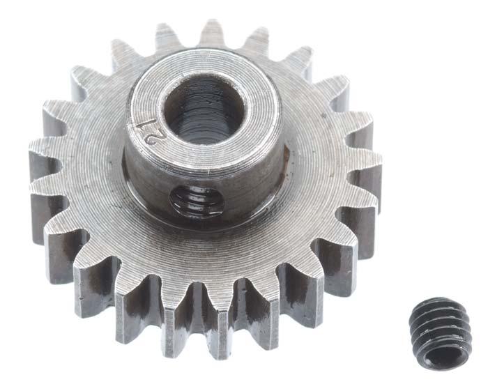 Robinson Racing 1221 5mm Bore Extra Hard Steel Mod 1 Pinion Gear 21T - PowerHobby