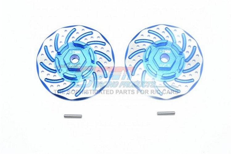 GPM ALUMINUM +2MM HEX WITH BRAKE DISK Traxxas Rustler Slash Jato Hoss BLUE - PowerHobby