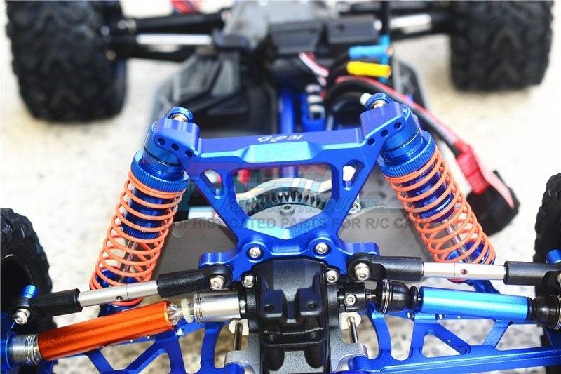 GPM RUS4030-Blue ALUMINUM REAR SHOCK TOWER Traxxas Rustler 4x4 / HOSS - PowerHobby