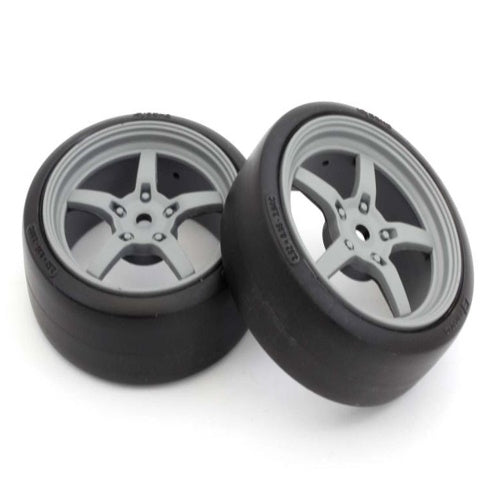 Kyosho KYOFATH705GYD America Premounted Drift Tire FZ02 (2) (5 Spoke Racing) - PowerHobby