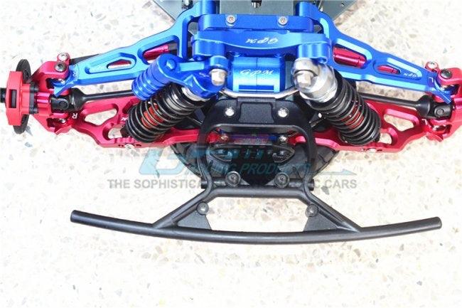 GPM ALUMINUM FRONT LOWER SUSPENSION ARM LOSI 1/6 SUPER BAJA REY 4X4 GUN SILVER - PowerHobby