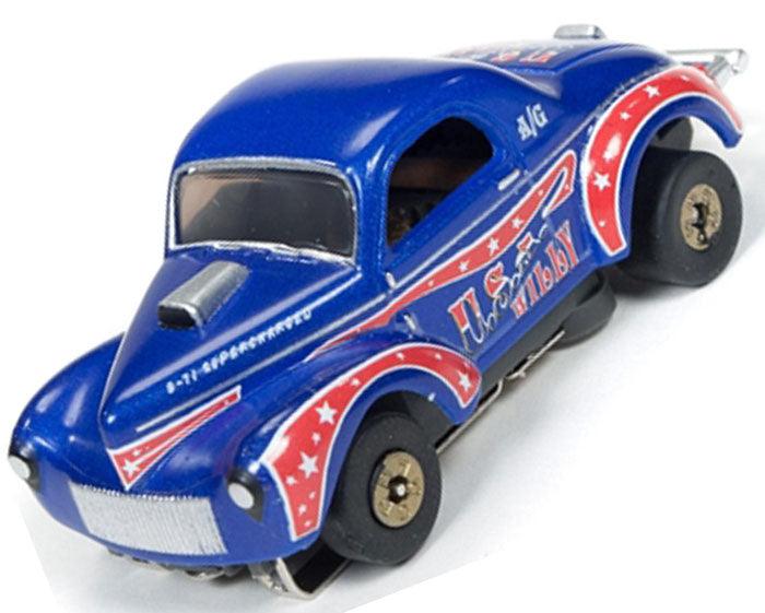 Autoworld R14 Thunderjet 1941 Willys Coupe Gasser USA Willy Tjet AFX SC304 AW - PowerHobby