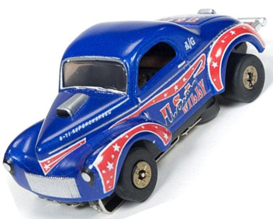 Autoworld R14 Thunderjet 1941 Willys Coupe Gasser USA Willy Tjet AFX SC304 AW - PowerHobby