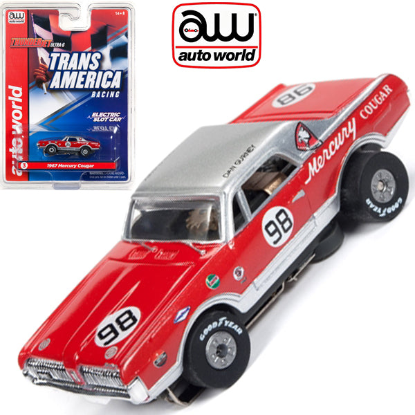 Auto World Mercury Cougar Dan Gurney Thunderjet AFX Ho Slot Car