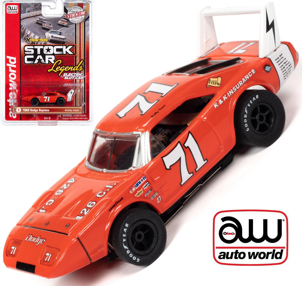 Auto World Xtraction R31 1969 Dodge Daytona Bobby Isaac HO Slot Car SC355 - PowerHobby