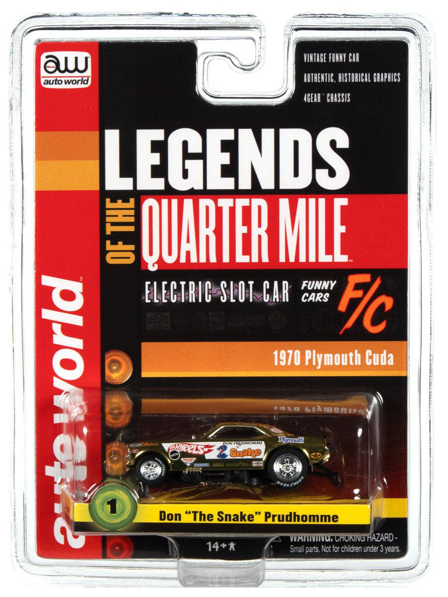 Auto World Don The Snake Prudhomme '70 Plymouth Cuda Ho Slot Car SC363 - PowerHobby