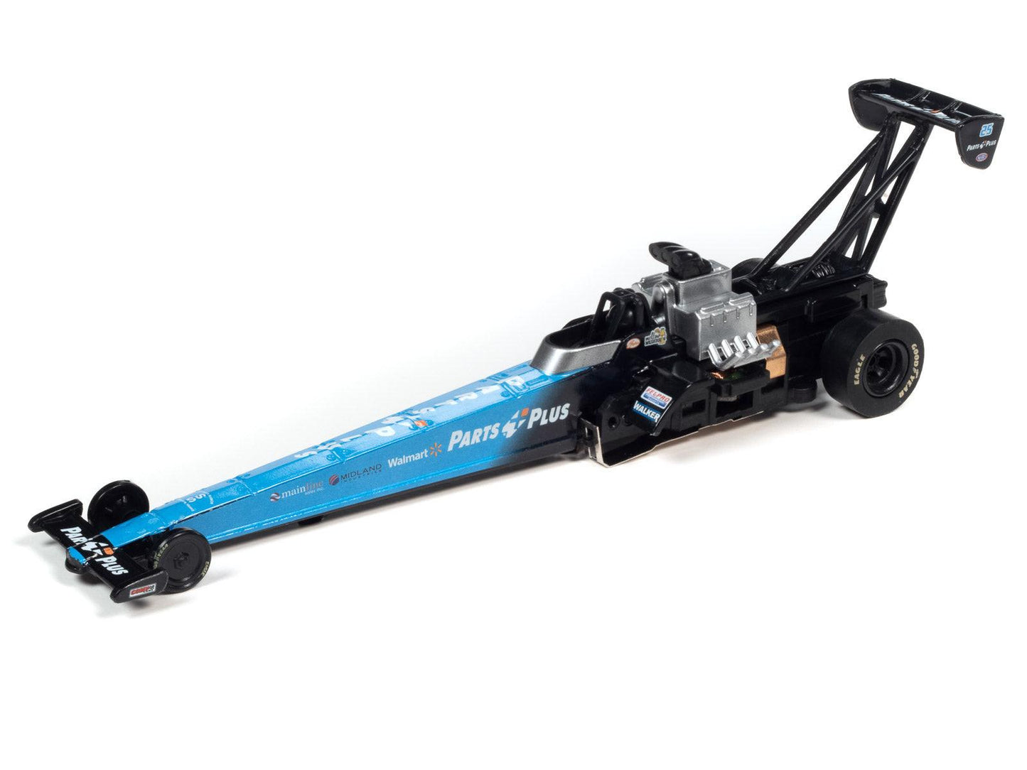 Auto World 4Gear NHRA Clay Millican Parts Plus Top Fuel Dragster HO Scale Slot Car SC370 R27 - PowerHobby