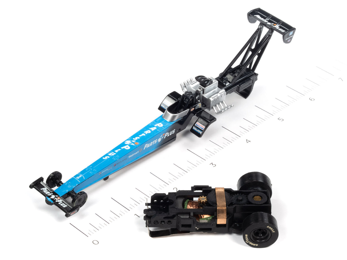 Auto World 4Gear NHRA Clay Millican Parts Plus Top Fuel Dragster HO Scale Slot Car SC370 R27 - PowerHobby