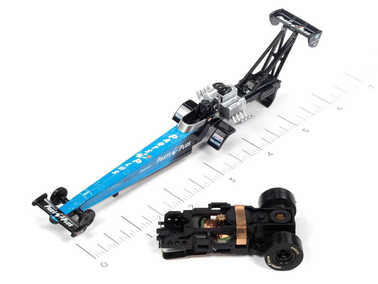 Auto World 4Gear NHRA Clay Millican Parts Plus Top Fuel Dragster HO Scale Slot Car SC370 R27 - PowerHobby