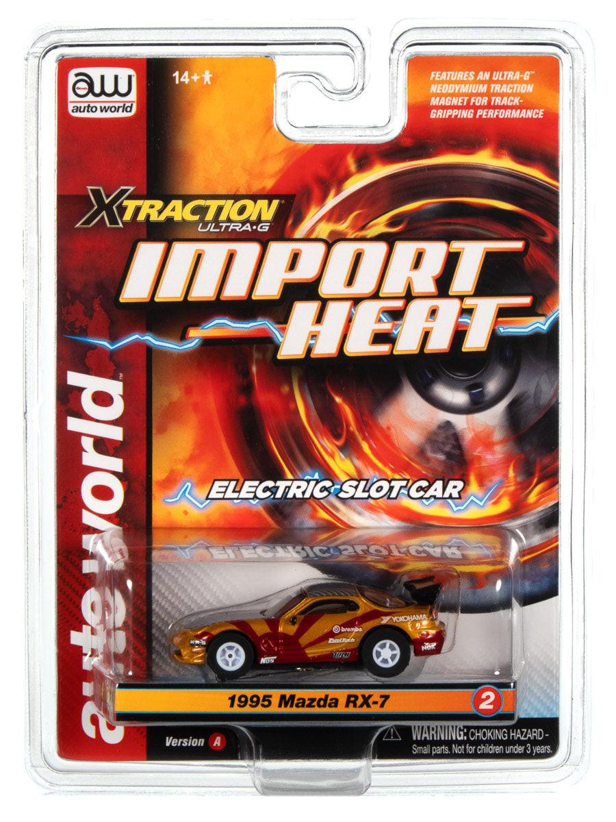 Auto World 1995 Mazda RX7 Gold Xtraction Import Heat for AFX HO Scale Slot Car SC378 - PowerHobby