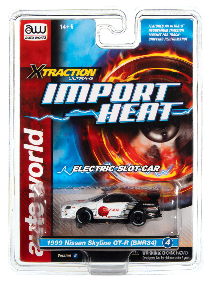 Auto World Nissan Skyline GTR Xtraction Import Heat for AFX HO Slot Car SC378 - PowerHobby