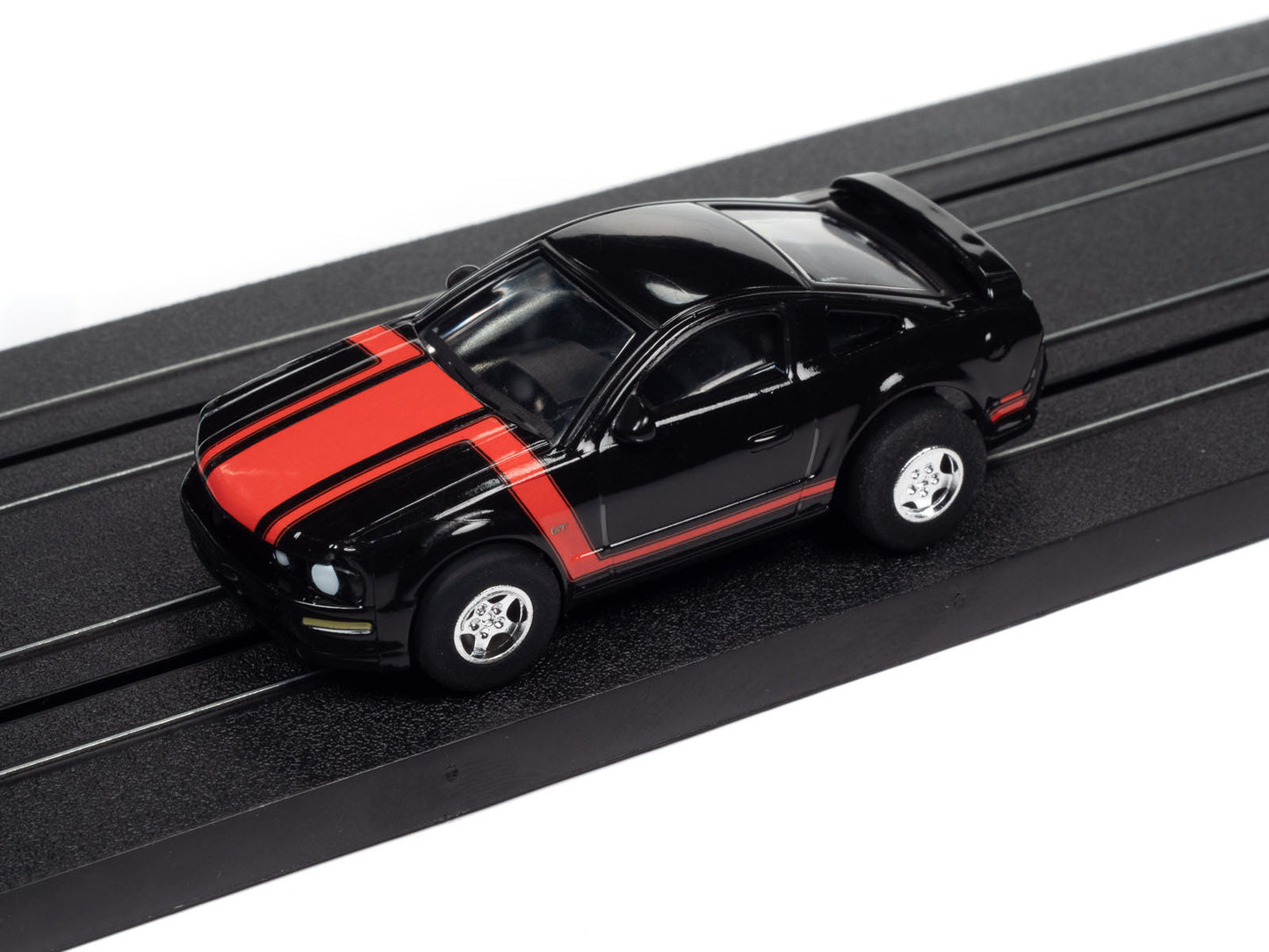 Auto World Super III 2005 Ford Mustang GT Black HO Scale Slot Car SC383 - PowerHobby