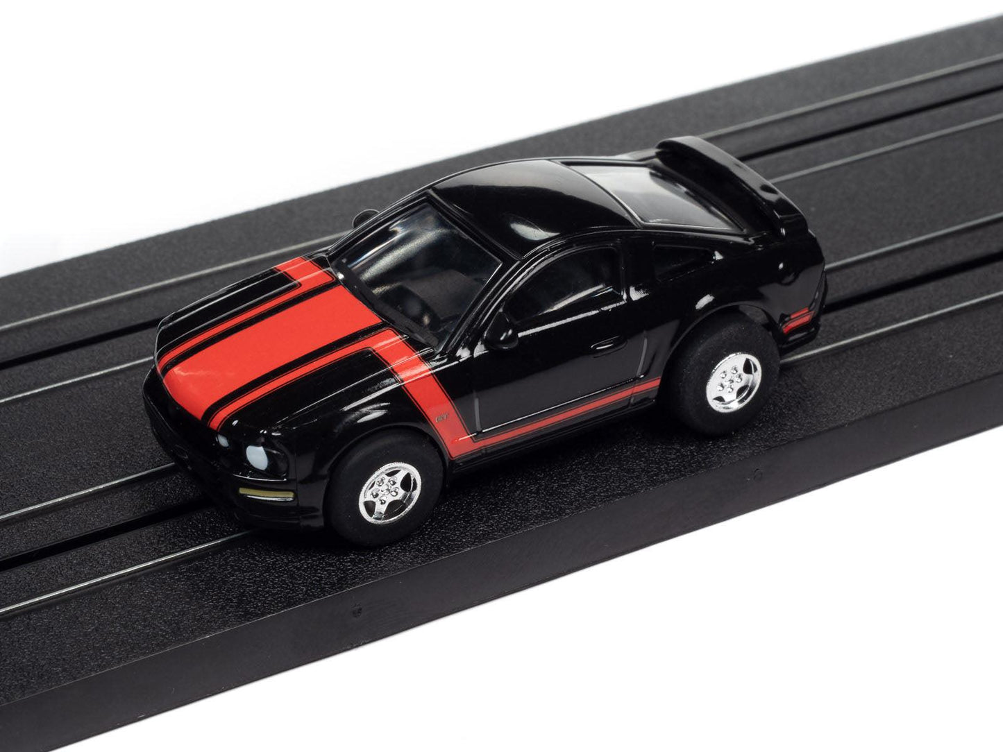 Auto World Super III 2005 Ford Mustang GT Black HO Scale Slot Car SC383 - PowerHobby