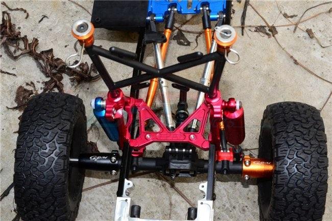 GPM SCX2022-GUNSILVER ALLOY REAR AXLE ADAPTERS AXIAL SCX10 II - PowerHobby