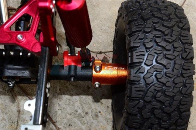 GPM SCX2022-GUNSILVER ALLOY REAR AXLE ADAPTERS AXIAL SCX10 II - PowerHobby