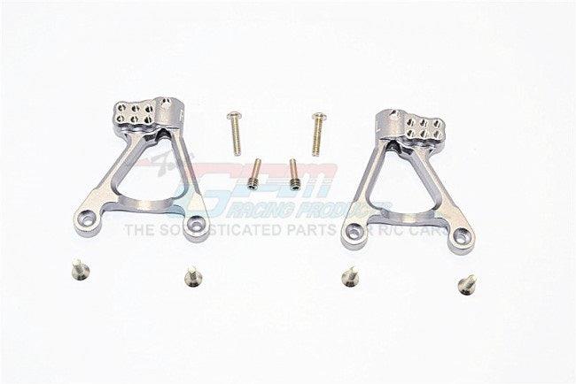 GPM ALUMINUM REAR SHOCK HOOPS AXIAL SCX10 II GUN SILVER - PowerHobby