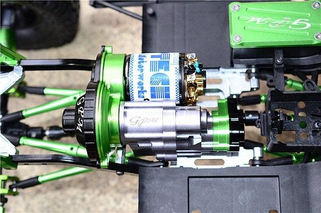 GPM SCX2038-GUNSILVER ALUMINUM CENTER GEAR BOX AXIAL SCX10 II - PowerHobby