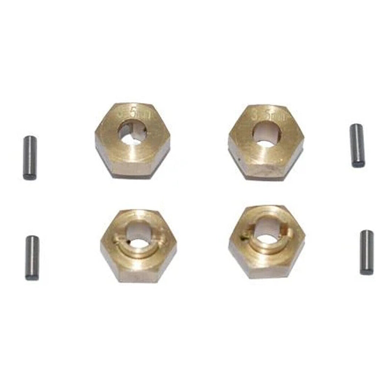 GPM SCX2410X/3.5-OC Brass Hex Adapters 3.5mm Thick SCX24 Deadbolt Jeep Wrangler - PowerHobby