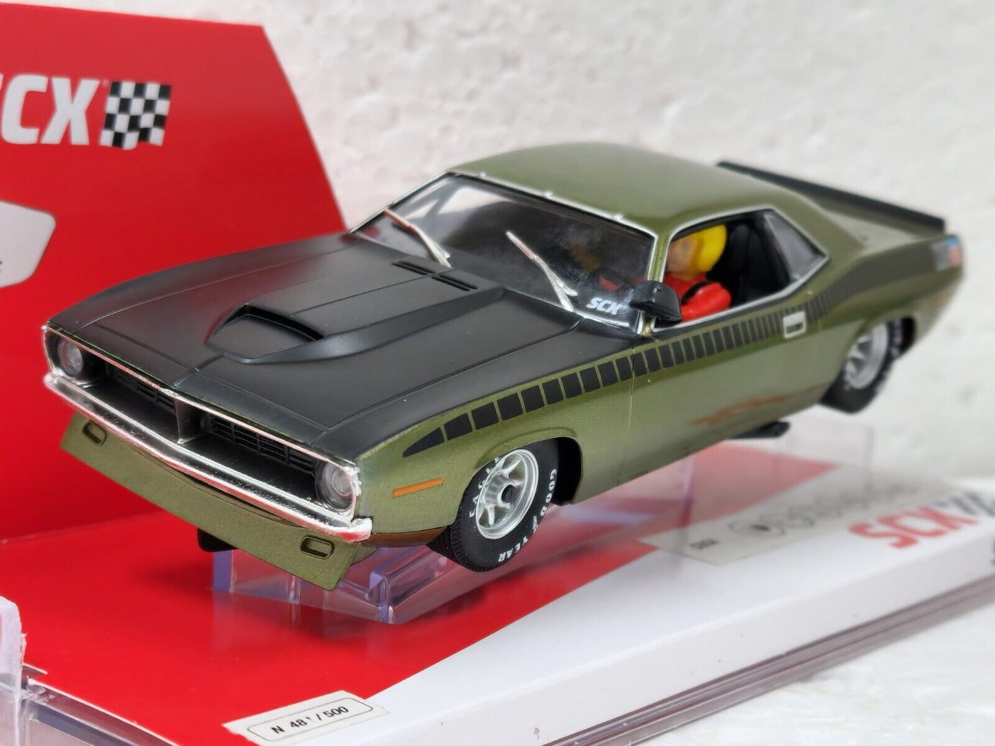 SCX Plymouth Cuda Trans Am Green 1970 Limited Edition for Scalextric Slot Car 1/32 - PowerHobby