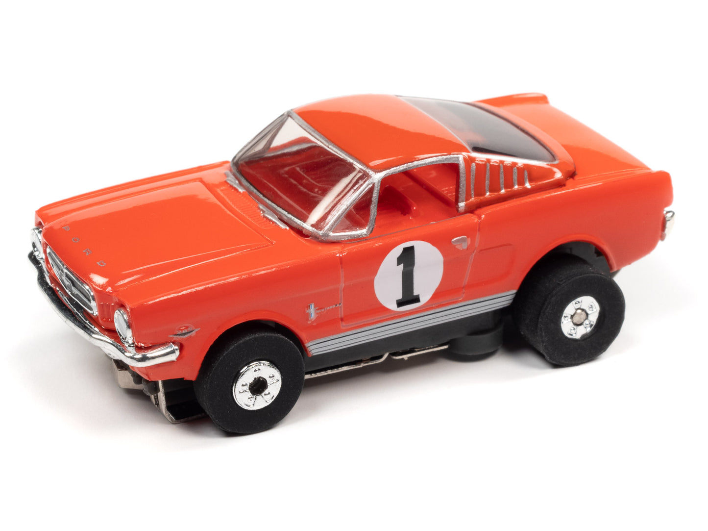 Auto World 1965 Ford Mustang Fastback 1967 Chevy Corvette Thunderjet HO Slot Cars - PowerHobby