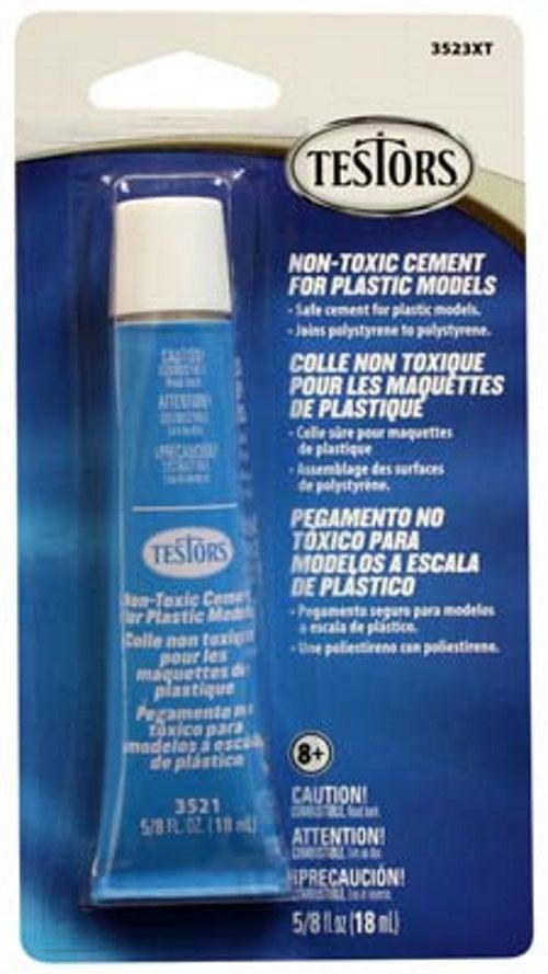 Testors 3523XT Non Toxic Cement 5/8 oz Carded Plastic Model - PowerHobby