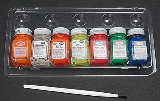 Testors 9132X Ultra-Bright Flourescent Hobby & Craft Airbrush Paint Kit - PowerHobby