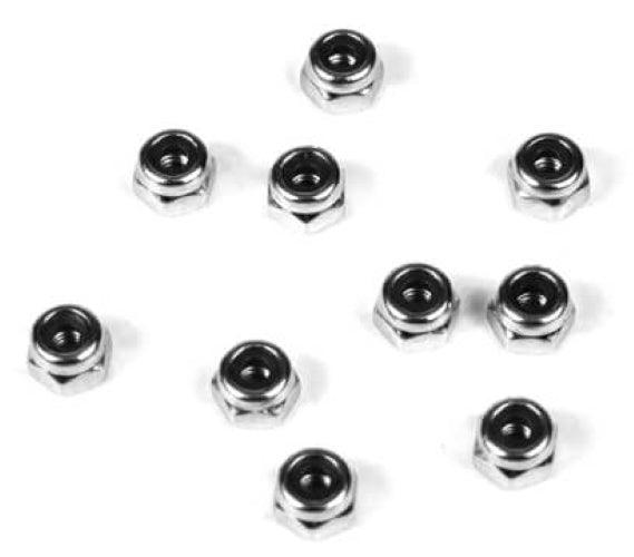 Tekno TKR1200 M2.5 Locknuts (Zinc Finish 10pcs) EB48 EB48SL ET48 MT410 SCT410.3 - PowerHobby