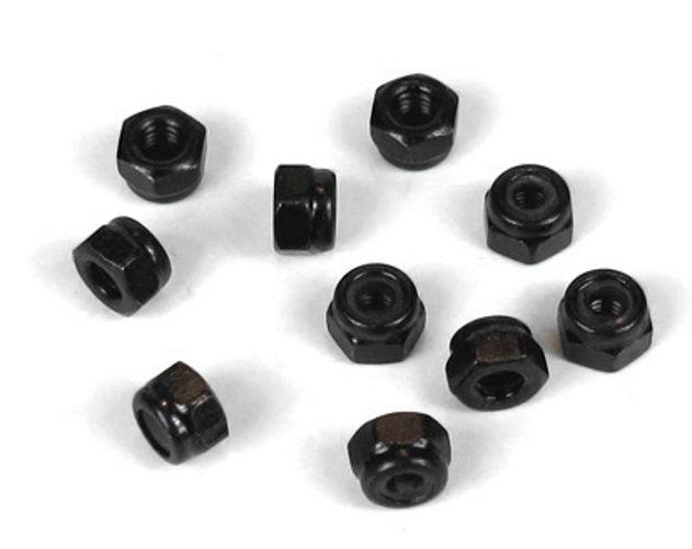 Tekno RC TKR1201 M3 Locknuts (Black, 10pieces) EB48 / SL ET48 NB48 MT410 SCT410 - PowerHobby