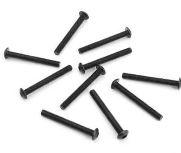 Tekno RC TKR1411 M3x25mm Button Head Screws (10) EB410 EB410.2 ET410 ET410.2 - PowerHobby