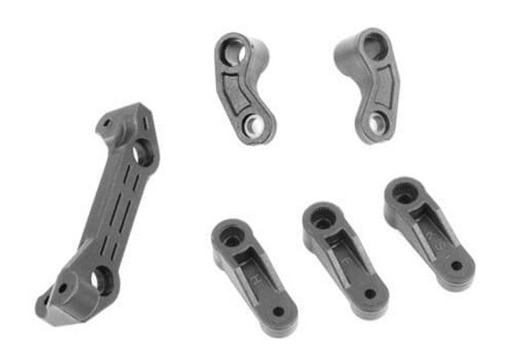 Tekno RC TKR6526C Bell Cranks Servo Horns Ackerman Plate (Revised) EB410.2 - PowerHobby