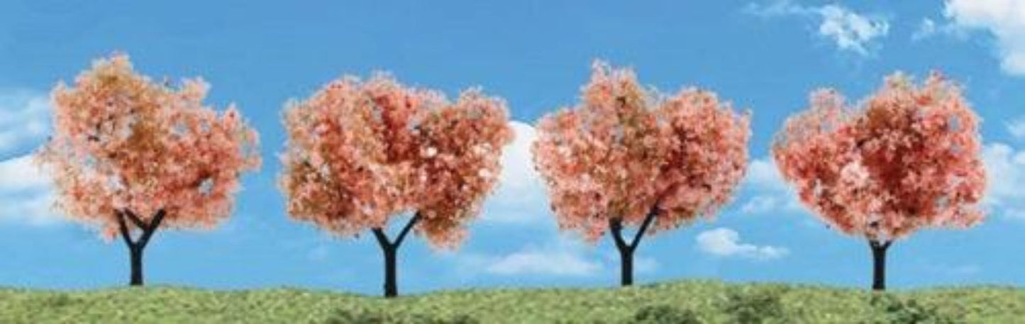 Woodland Scenics TR3593 N/HO Flowering Trees 2"-3" (4) Train Scenery - PowerHobby