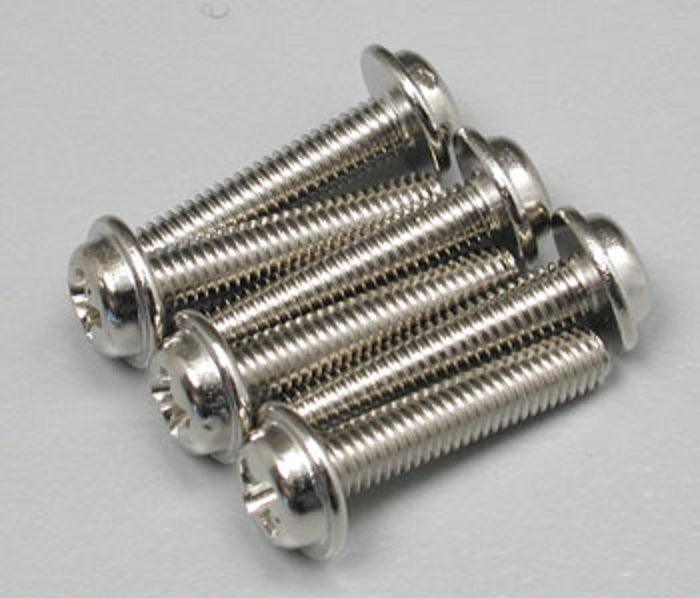 Traxxas 3187 3x15mm Washerhead Screws (6) Rustler Stampede - PowerHobby