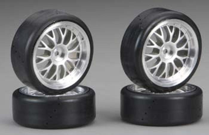 Traxxas 4873 Protrax 12mm Slick Mounted Tires/wheels (4) 1/10 Car NTC3 4-TEC - PowerHobby