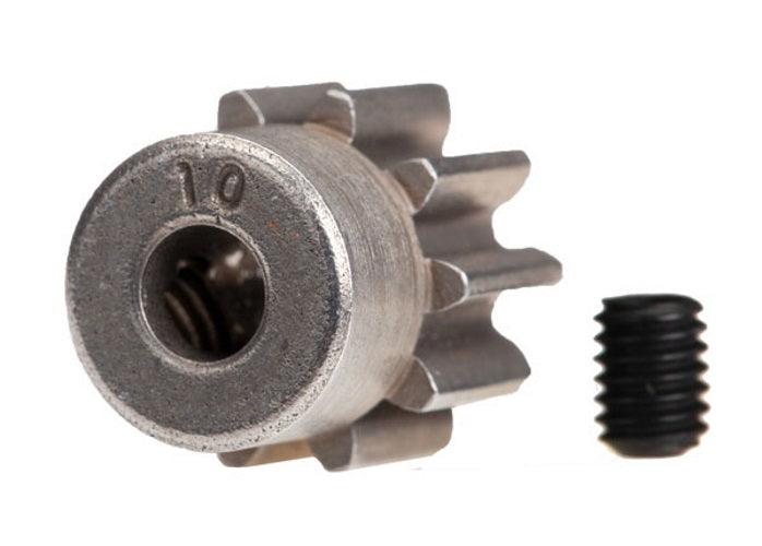 Traxxas 6746 Gear 10-T Pinion (32-p) (Steel)/Set Screw Rustler 4X4 TRX-4 TRX-6 - PowerHobby