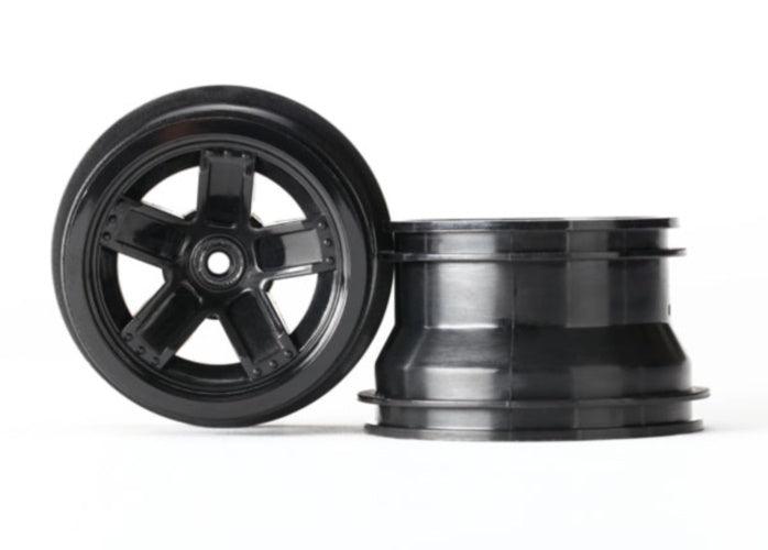Traxxas 7671 LaTrax Wheels Teton Black (2) - PowerHobby