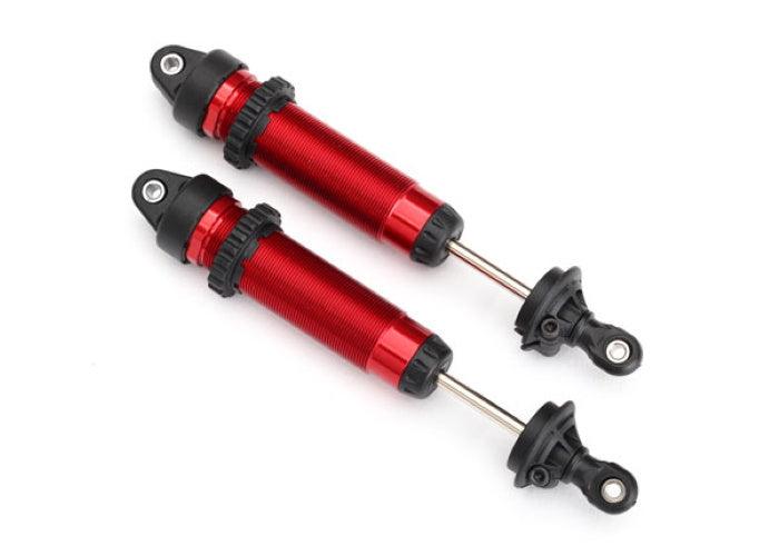 Traxxas 8460R Shocks GTR 139mm Aluminum Red (Rear, Threaded) Desert Racer - PowerHobby