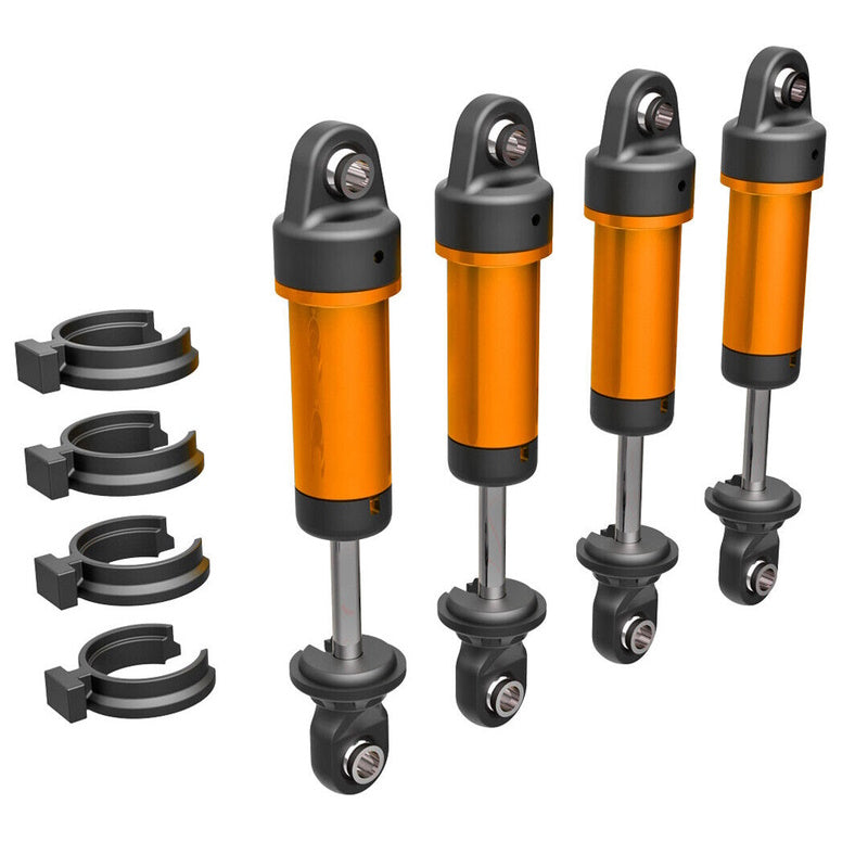 Traxxas 9764-ORNG TRX-4M Aluminum GTM Shocks (4) Orange Without Springs - PowerHobby