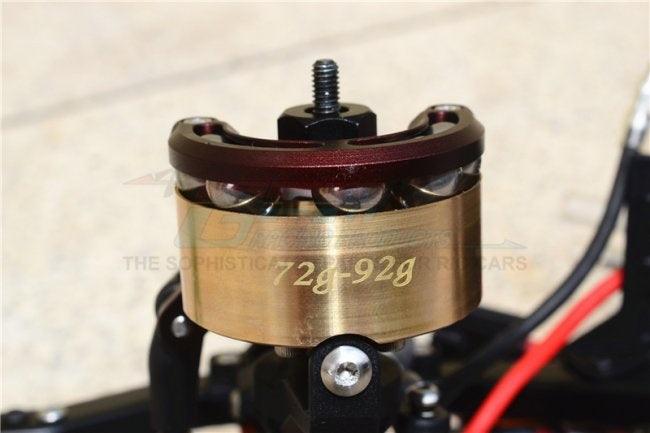 GPM BRASS PENDULUM KNUCKLE WITH ALLOY LID 9MM HEX ADAPTER TRAXXAS TRX-4 BLACK - PowerHobby