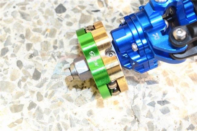 GPM BRASS PENDULUM KNUCKLE WITH ALLOY LID 23MM HEX ADAPTER TRAXXAS TRX-4 BLUE - PowerHobby
