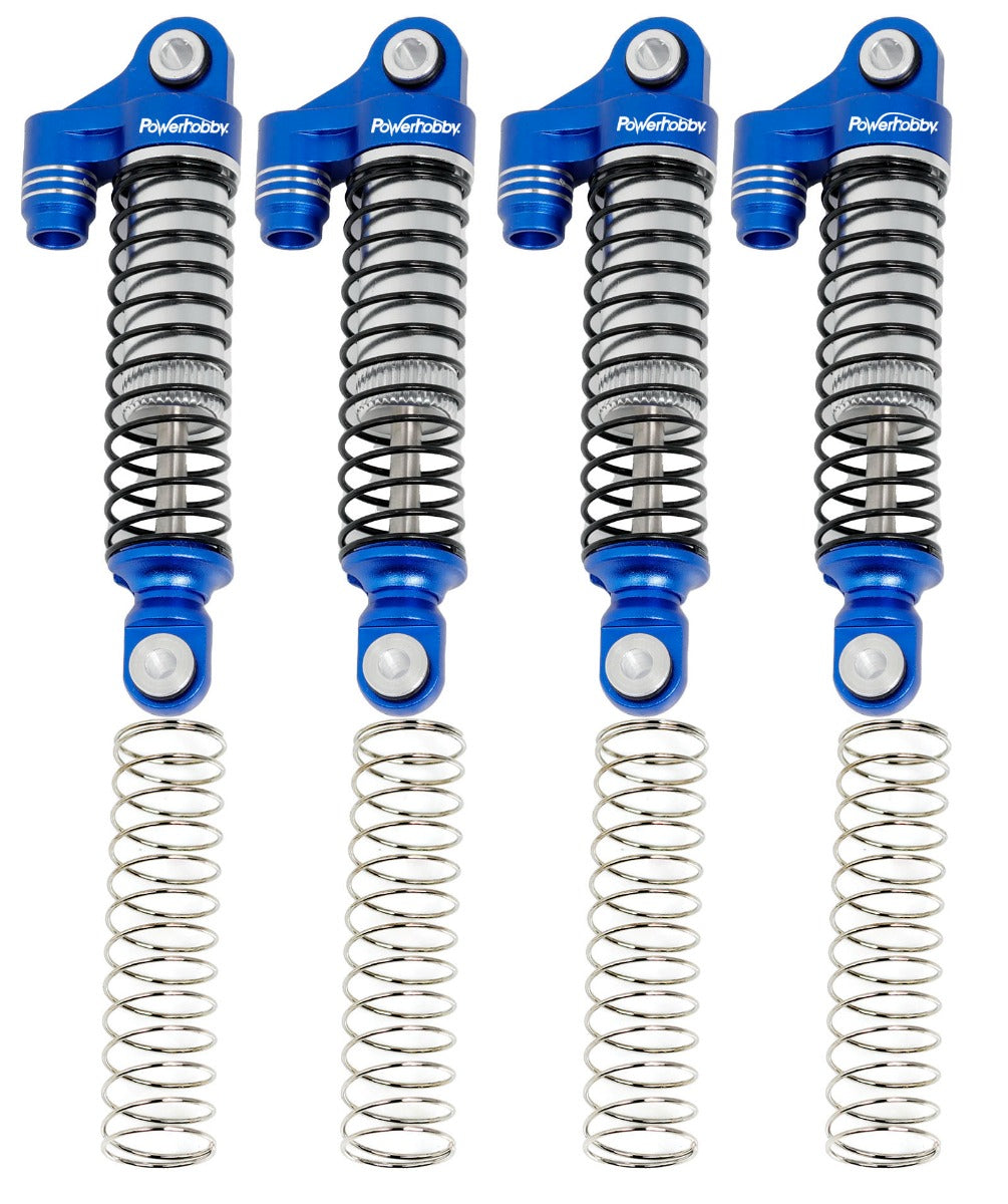 Powerhobby Aluminum 51mm Long Travel Shocks Blue FOR Traxxas TRX-4M - PowerHobby