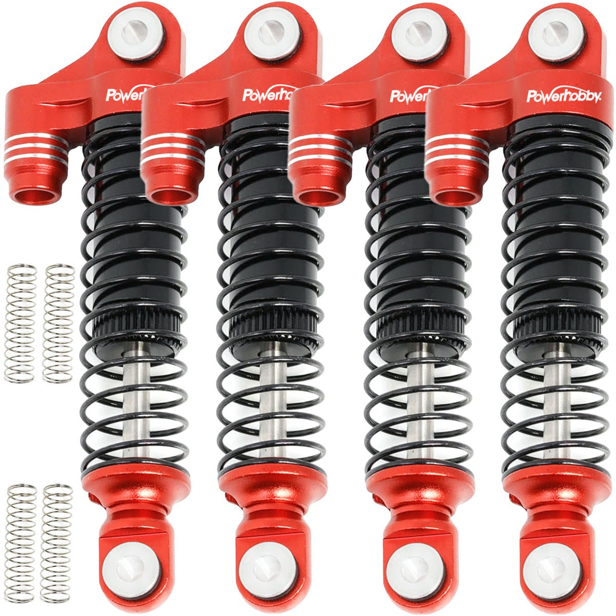 Powerhobby Aluminum 51mm Long Travel Shocks Red FOR Traxxas TRX-4M - PowerHobby