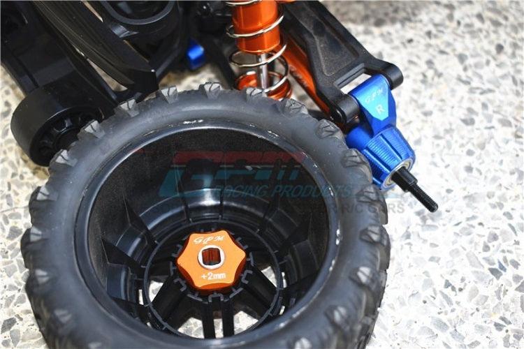 Gpm Harden Steel+Aluminum Adjustable CVD Drive Shaft Blue Traxxas Maxx - PowerHobby